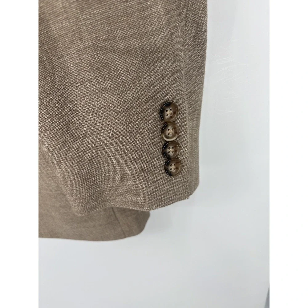 Lauren Ralph Lauren Black Label Men's Rayon Linen Blend Beige Sportcoat, 48 Reg